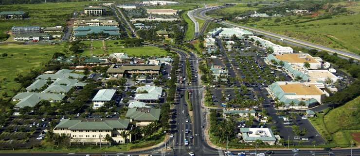 Kapolei Shopping Center at right in the aerial photo.