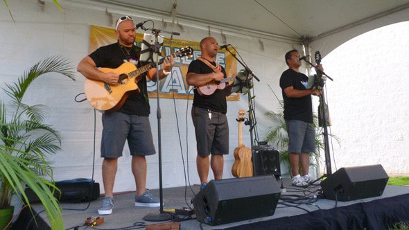 Kuana Torres Kanahele and his band