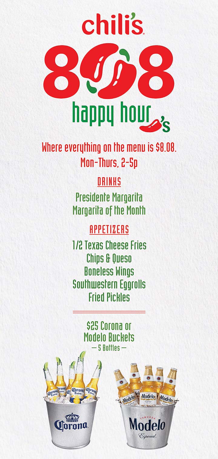 Chilis Restaurant Happy Hour Times  