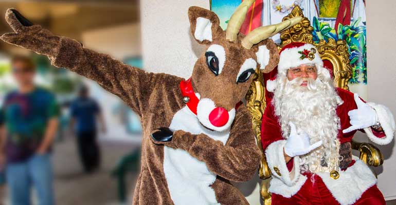 Rudolph and Santa at Kapolei Shopping Center photo