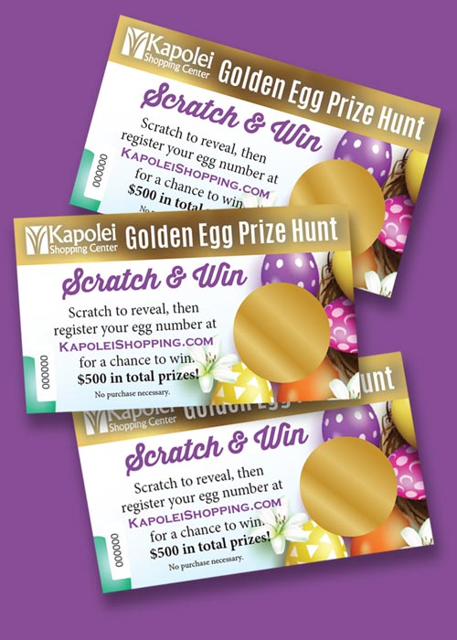 Golden Egg Prize Hunt scratch cards